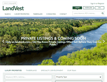 Tablet Screenshot of landvest.com